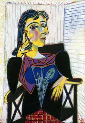 Portrait De Dora Maar by Pablo Picasso (inspired)