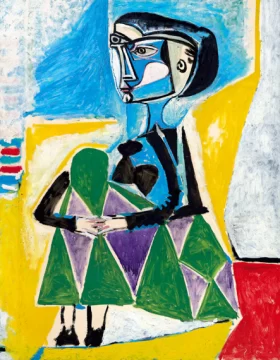 Femme Accroupie (Jacqueline) by Pablo Picasso (inspired)