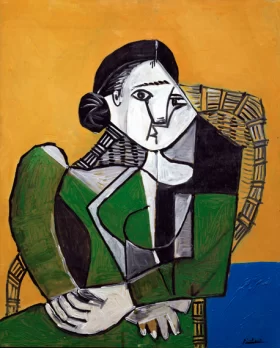 Femme Assise Dans Un Fauteuil by Pablo Picasso (inspired)