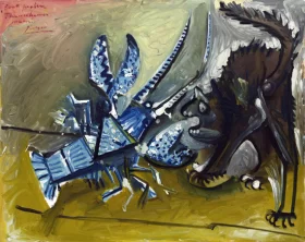The Lobster and the Cat by Pablo Picasso (inspired)