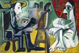 The Painter and the Model by Pablo Picasso (inspired)
