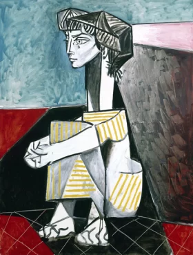 Acqueline with Crossed Hands by Pablo Picasso (inspired)