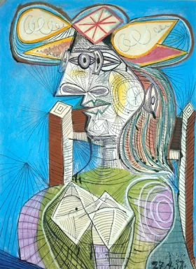 Seated Woman (Dora) by Pablo Picasso (inspired)