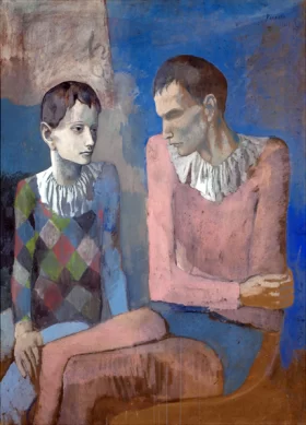 Acrobate et Jeune Arlequin by Pablo Picasso (inspired)