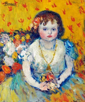 Fillette Au Pendentif by Pablo Picasso (inspired)