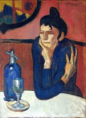 The Absinthe Drinker by Pablo Picasso (inspired)