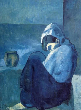 Crouching Woman by Pablo Picasso (inspired)
