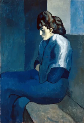 Melancholy Woman by Pablo Picasso (inspired)