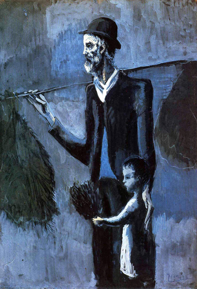 Seller of Gul by Pablo Picasso (Inspired by), oil painting reproduction on canvas Seller of Gul by Pablo Picasso (inspired)