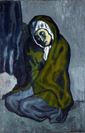La Miséreuse Accroupie by Pablo Picasso (inspired)