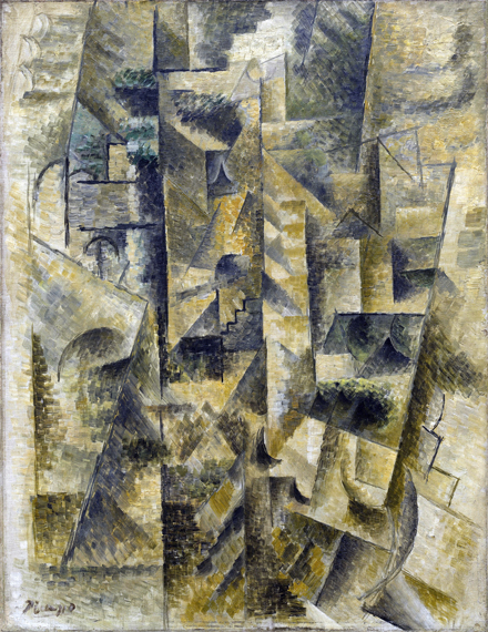 Landscape at Céret by Pablo Picasso (Inspired by), oil painting reproduction on canvas Landscape at Céret by Pablo Picasso (inspired)