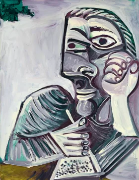 Buste D'homme Écrivant (Autoportrait) by Pablo Picasso (inspired) Buste D'homme Écrivant (Autoportrait) by Pablo Picasso (inspired)