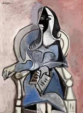 Femme Assise Dans Un Fauteuil by Pablo Picasso (inspired) Femme Assise Dans Un Fauteuil by Pablo Picasso (inspired)