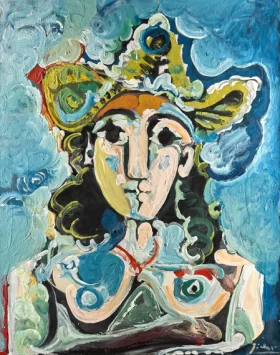 Nu Au Chapeau, Buste by Pablo Picasso (inspired) Nu Au Chapeau, Buste by Pablo Picasso (inspired)