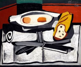 Oeufs, Serviette Roulée, Courverts by Pablo Picasso (inspired)