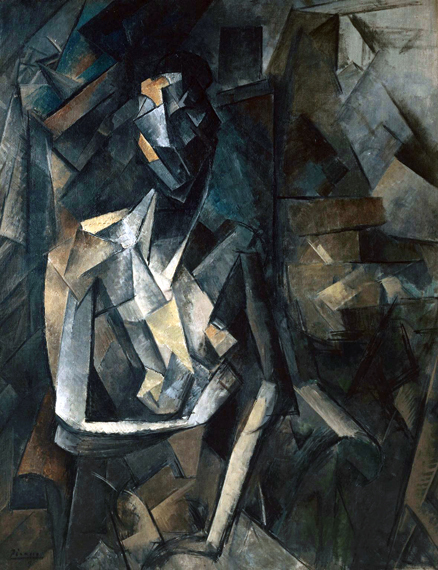 Seated Nude, Femme Nue Assise by Pablo Picasso (Inspired by), oil painting reproduction on canvas Seated Nude, Femme Nue Assise by Pablo Picasso (inspired)
