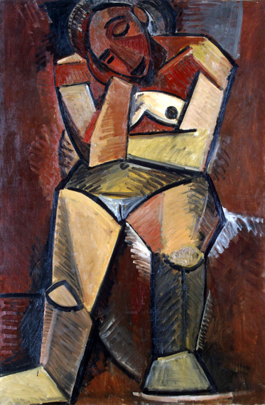 Seated Woman by Pablo Picasso (Inspired by), oil painting reproduction on canvas Seated Woman by Pablo Picasso (inspired)