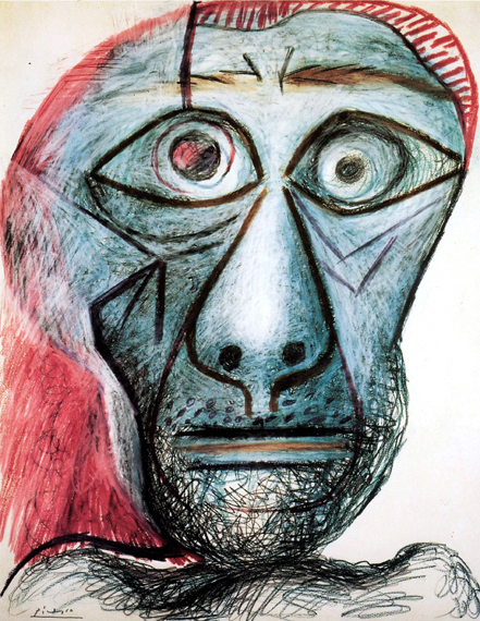 Self Portrait by Pablo Picasso (Inspired by), oil painting reproduction on canvas Self Portrait by Pablo Picasso (inspired)