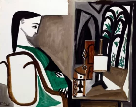 Femme Dans L'atelier by Pablo Picasso (inspired)