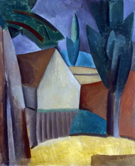 House in a Garden by Pablo Picasso (inspired)
