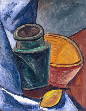 Jug, Bowl and Lemon by Pablo Picasso (inspired)