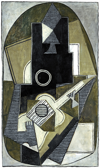 Man Has the Guitar by Pablo Picasso (Inspired by), oil painting reproduction on canvas Man Has the Guitar by Pablo Picasso (inspired)