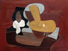 Mandoline et Portée De Musique by Pablo Picasso (inspired)