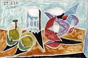 Still Life- Fruits and Pitcher by Pablo Picasso (inspired)