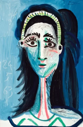 Tête De Femme (Jacqueline) by Pablo Picasso (inspired)
