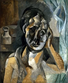 Woman with Mustard Pot by Pablo Picasso (inspired)