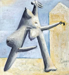 Composition (Figure Féminine Sur Une Plage) by Pablo Picasso (inspired)