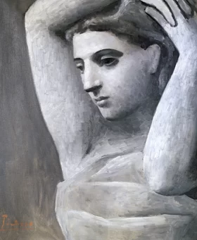 Bust of a Woman, Arms Raised, Dinard, Summer by Pablo Picasso (inspired)