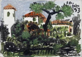 Garden in Vallauris by Pablo Picasso (inspired)