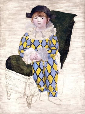 Paul As Harlequin by Pablo Picasso (inspired)