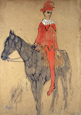 Jester on Horseback by Pablo Picasso (inspired)