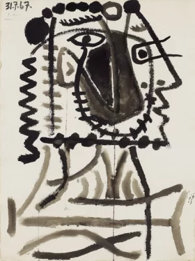 Head of a Man by Pablo Picasso (inspired)