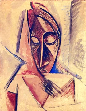 Tête (Étude Pour Nu à la Draperie) by Pablo Picasso (inspired) Tête (Étude Pour Nu à la Draperie) by Pablo Picasso (inspired)