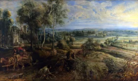 A View of Het Steen in the Early Morning 1636 by Peter Paul Rubens A View of Het Steen in the Early Morning 1636 by Peter Paul Rubens