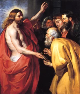 Christ Giving the Keys of Heaven to St. Peter by Peter Paul Rubens