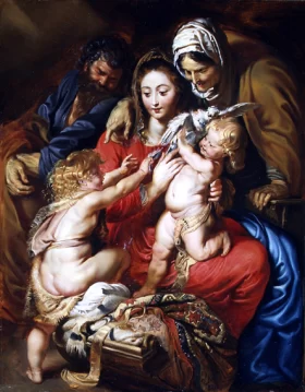 The Holy Family with Saint Elizabeth, Saint John, and a Dove by Peter Paul Rubens The Holy Family with Saint Elizabeth, Saint John, and a Dove by Peter Paul Rubens