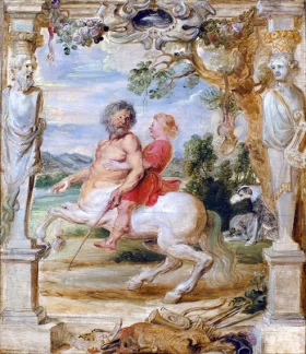 Achilles Educated by the Centaur Chiron by Peter Paul Rubens Achilles Educated by the Centaur Chiron by Peter Paul Rubens