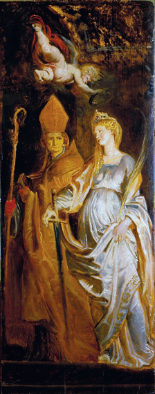 Saints Amandus and Walburga; Saints Catherine of Alexandria and Eligius 1610 by Peter Paul Rubens