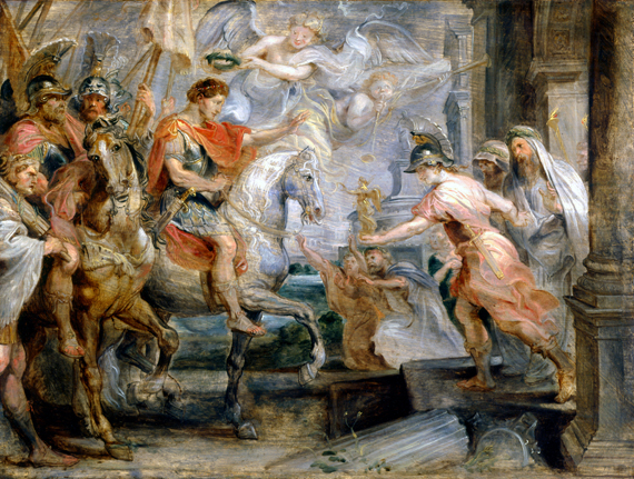 Triumphant Entry of Constantine Into Rome 1621 by Peter Paul Rubens, oil painting reproduction on canvas Triumphant Entry of Constantine Into Rome 1621 by Peter Paul Rubens