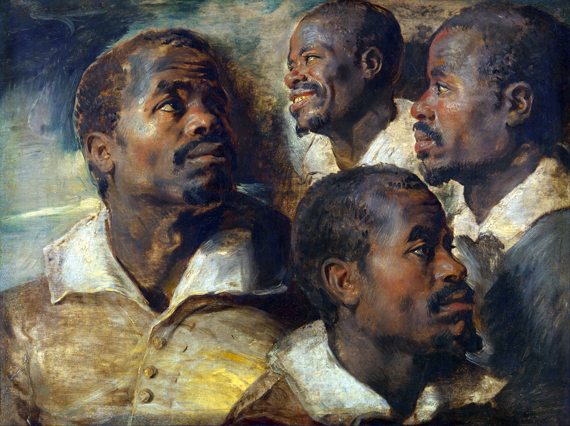 Four Studies of a Head of a Moor 1640 by Peter Paul Rubens