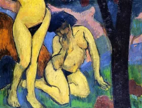 Two Nudes in a Landscape by Roger Fresnaye Two Nudes in a Landscape by Roger Fresnaye