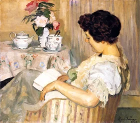Alice Reading beside a Cup of Tea by Roger Fresnaye Alice Reading beside a Cup of Tea by Roger Fresnaye