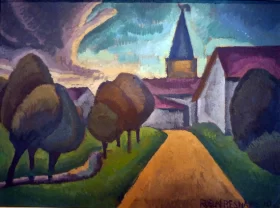 The entrance to the village by Roger Fresnaye The entrance to the village by Roger Fresnaye