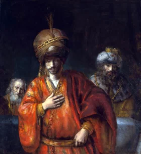 Haman Recognizes His Fate 1665 by Rembrandt Haman Recognizes His Fate 1665 by Rembrandt