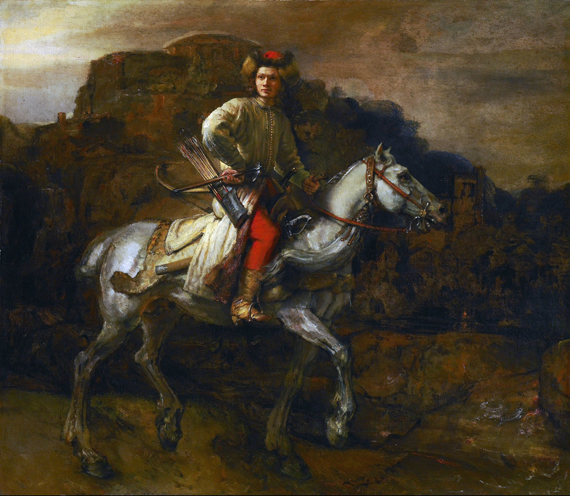 The Polish Rider 1655 by Rembrandt, oil painting reproduction on canvas The Polish Rider 1655 by Rembrandt