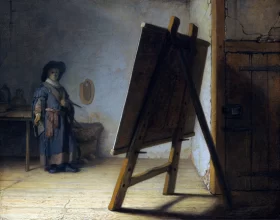 The Artist in his Studio by Rembrandt The Artist in his Studio by Rembrandt